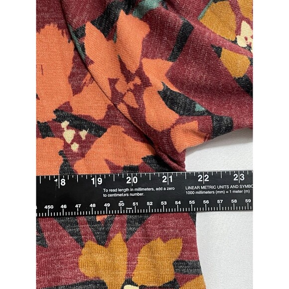 Lularoe Sarah Cardigan Duster Maroon Floral Print Women’s Size M New - Picture 11 of 12